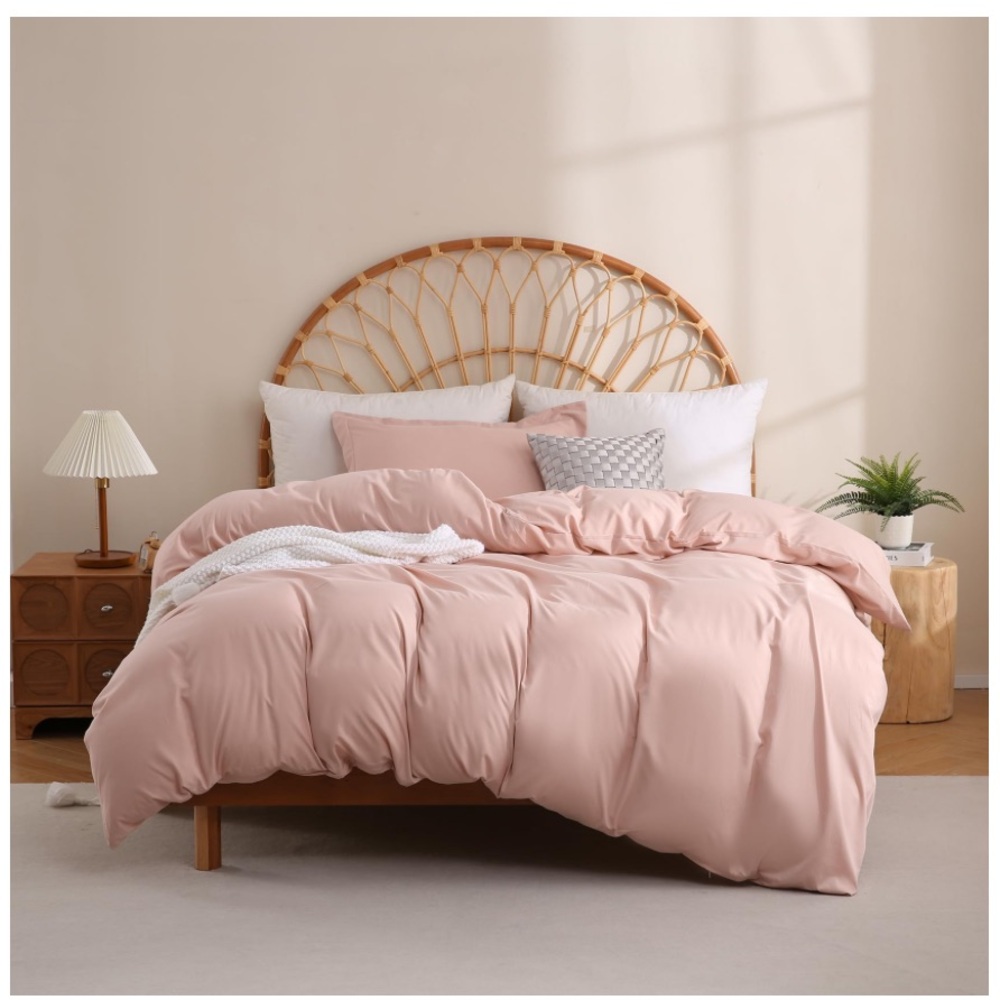 Ultra Soft Lightweight Duvet Cover 2Pc Set-Dusty Pink-TWIN